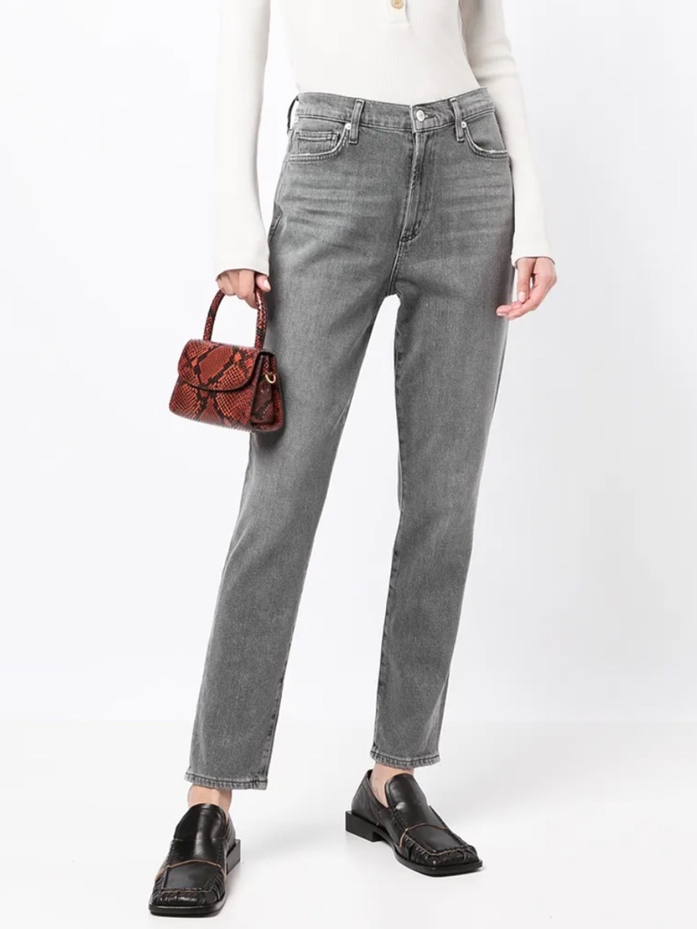 NWT Citizens of Humanity Olivia High Rise Slim Jeans Silvermist Gray 30